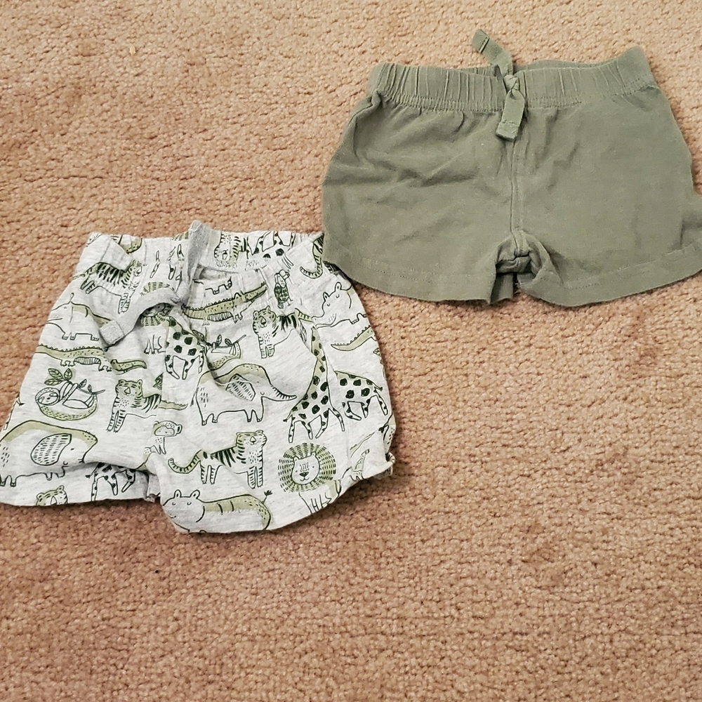 Bundle of 3 shorts - Jungle, Green & Stripped